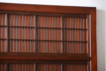 アンティーク　裏障子付き格子戸の扉(ドア)