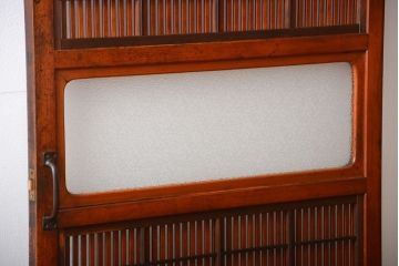 アンティーク　裏障子付き格子戸の扉(ドア)