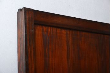 アンティーク　味わい深いダイヤガラス入り格子帯戸2枚セット(建具、板戸、ガラス帯戸)