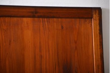 アンティーク　味わい深いダイヤガラス入り格子帯戸2枚セット(建具、板戸、ガラス帯戸)