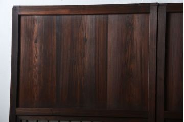 アンティーク　組子入りのダイヤガラス帯戸4枚セット(和風建具)