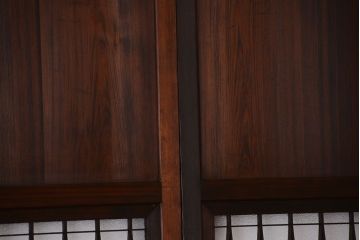 アンティーク　組子入りのダイヤガラス帯戸4枚セット(和風建具)