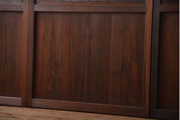 アンティーク　組子入りのダイヤガラス帯戸4枚セット(和風建具)