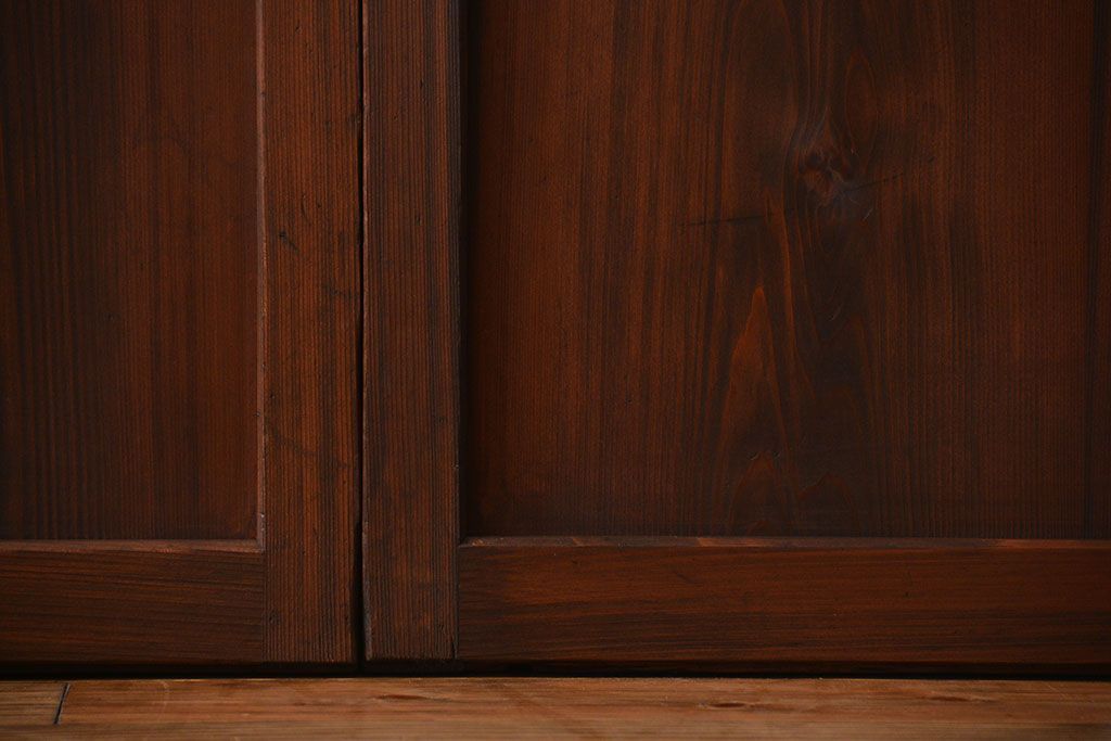 アンティーク　組子入りのダイヤガラス帯戸4枚セット(和風建具)