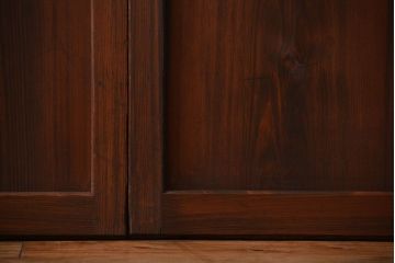 アンティーク　組子入りのダイヤガラス帯戸4枚セット(和風建具)