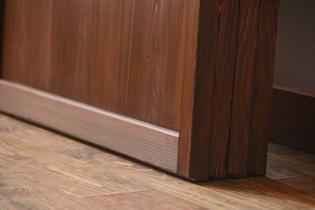 アンティーク　組子入りのダイヤガラス帯戸4枚セット(和風建具)