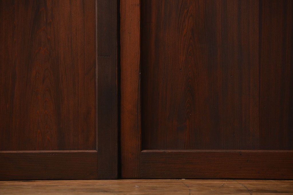 アンティーク　組子入りのダイヤガラス帯戸4枚セット(和風建具)