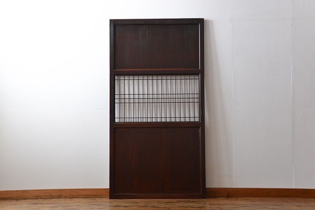 古民具・骨董　味のある障子帯戸(建具、引き戸)