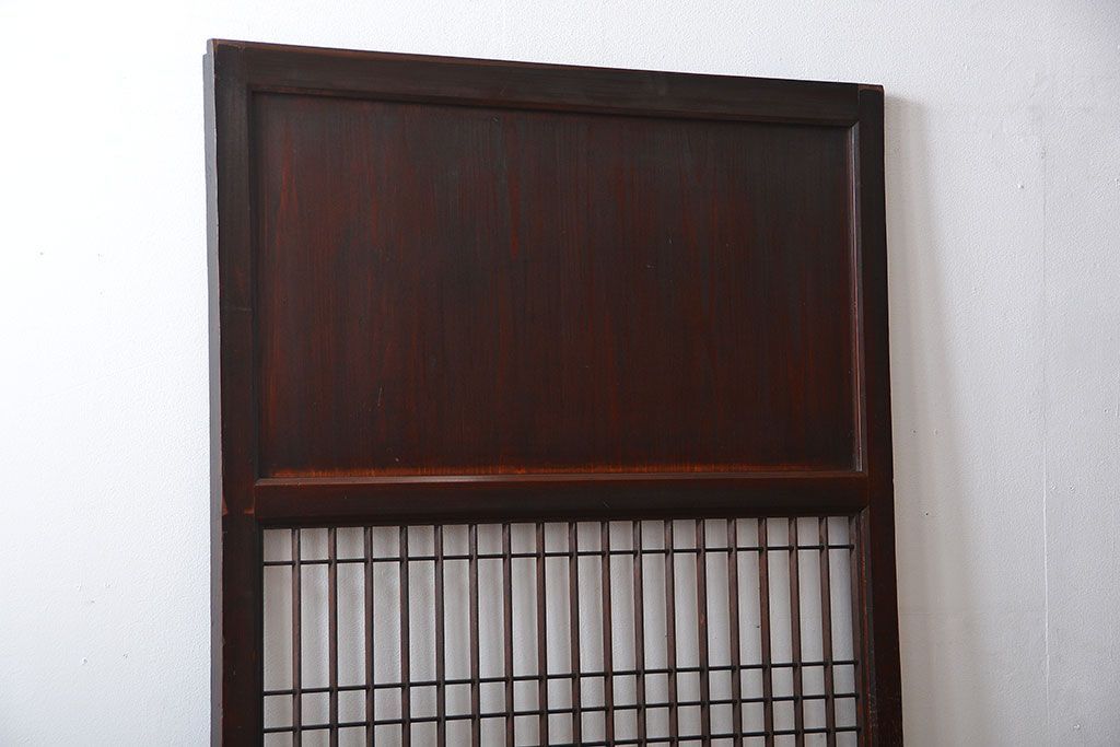 古民具・骨董　味のある障子帯戸(建具、引き戸)