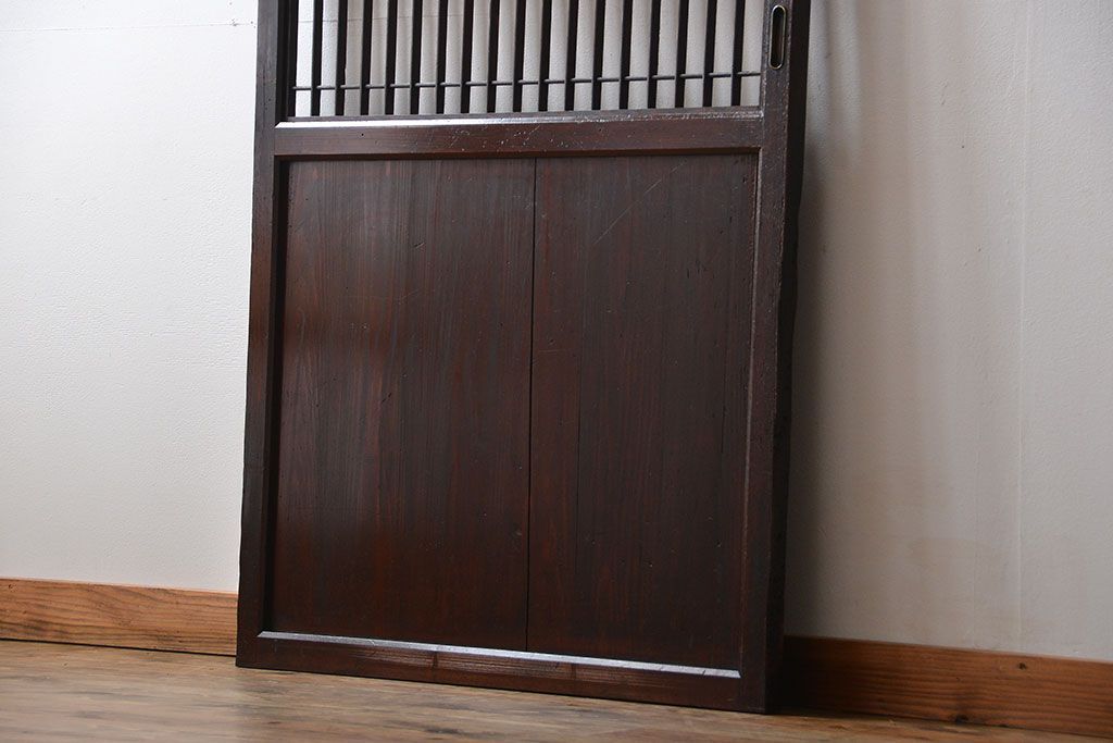 古民具・骨董　味のある障子帯戸(建具、引き戸)