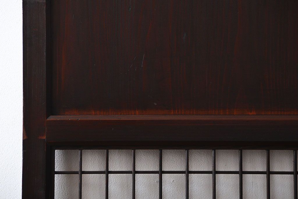 古民具・骨董　味のある障子帯戸(建具、引き戸)