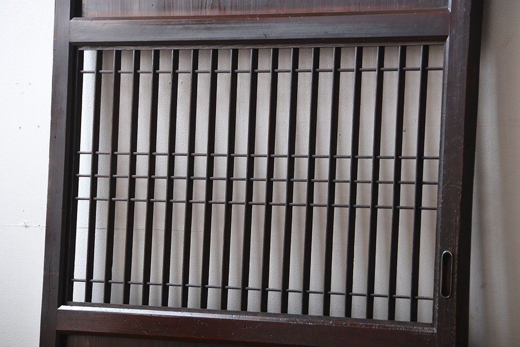 古民具・骨董　味のある障子帯戸(建具、引き戸)