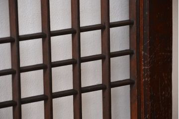 古民具・骨董　味のある障子帯戸(建具、引き戸)