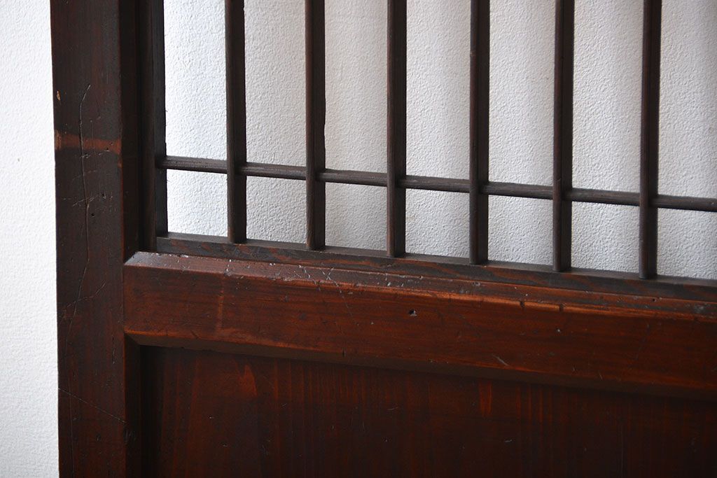 古民具・骨董　味のある障子帯戸(建具、引き戸)