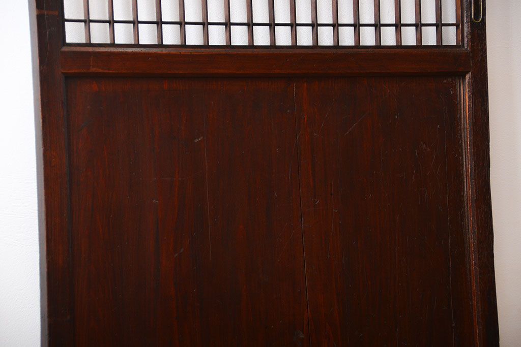 古民具・骨董　味のある障子帯戸(建具、引き戸)