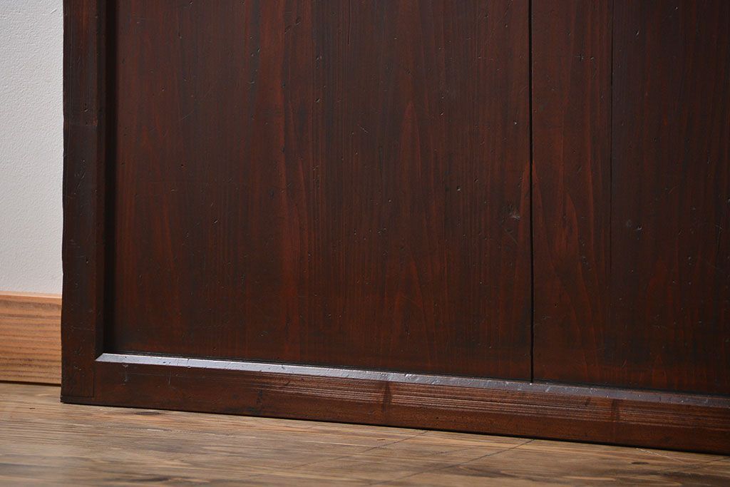 古民具・骨董　味のある障子帯戸(建具、引き戸)