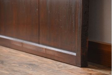 古民具・骨董　味のある障子帯戸(建具、引き戸)