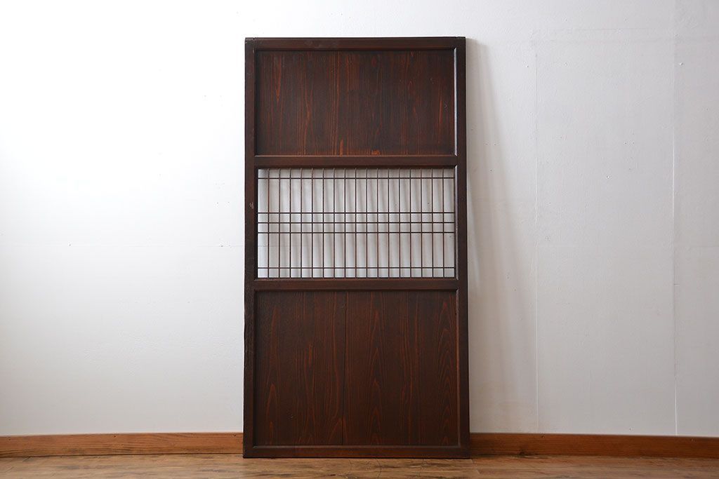 古民具・骨董　味のある障子帯戸(建具、引き戸)