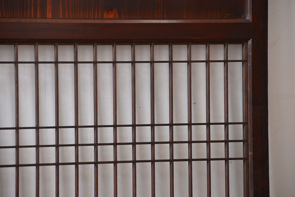 古民具・骨董　味のある障子帯戸(建具、引き戸)