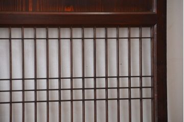 古民具・骨董　味のある障子帯戸(建具、引き戸)