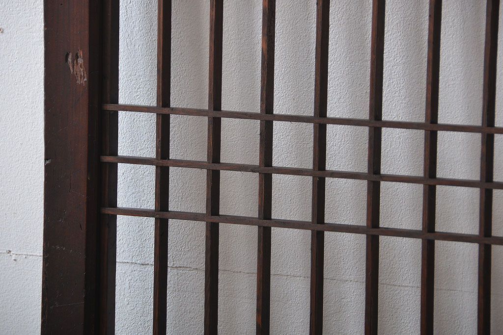 古民具・骨董　味のある障子帯戸(建具、引き戸)