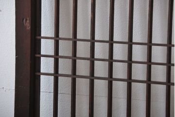 古民具・骨董　味のある障子帯戸(建具、引き戸)