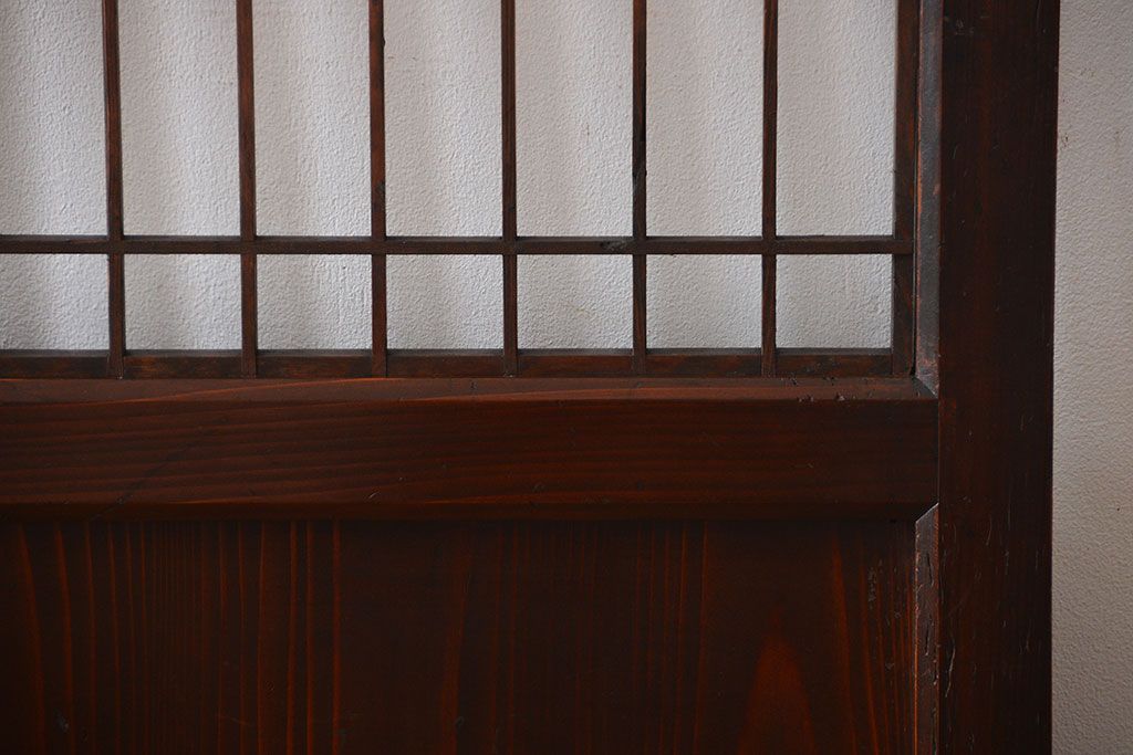 古民具・骨董　味のある障子帯戸(建具、引き戸)