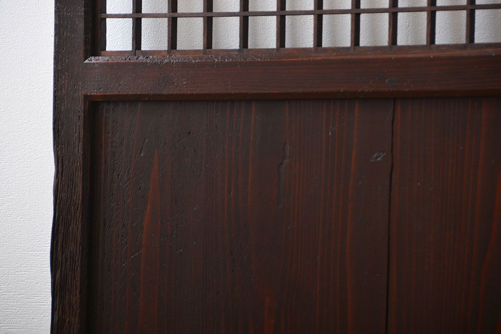 古民具・骨董　味のある障子帯戸(建具、引き戸)