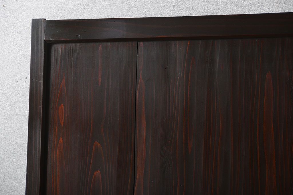 古民具・骨董　味のある障子帯戸2枚セット(建具、引き戸)