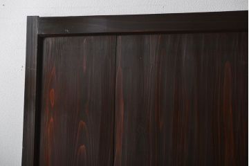 古民具・骨董　味のある障子帯戸2枚セット(建具、引き戸)