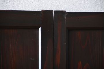 古民具・骨董　味のある障子帯戸2枚セット(建具、引き戸)