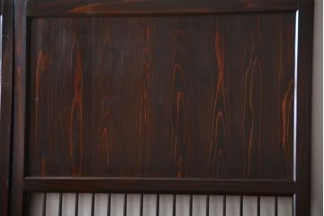 古民具・骨董　味のある障子帯戸2枚セット(建具、引き戸)