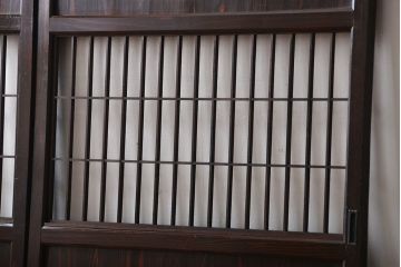 古民具・骨董　味のある障子帯戸2枚セット(建具、引き戸)