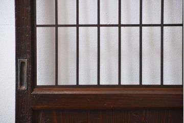 古民具・骨董　味のある障子帯戸2枚セット(建具、引き戸)