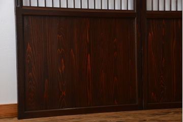 古民具・骨董　味のある障子帯戸2枚セット(建具、引き戸)