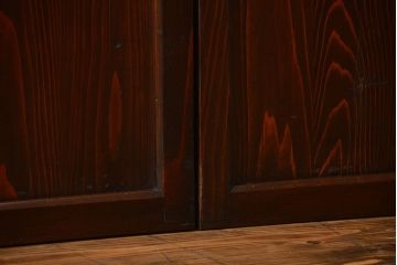 古民具・骨董　味のある障子帯戸2枚セット(建具、引き戸)