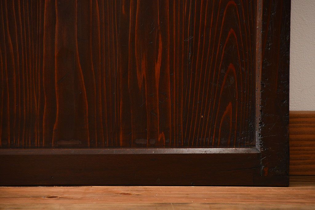 古民具・骨董　味のある障子帯戸2枚セット(建具、引き戸)