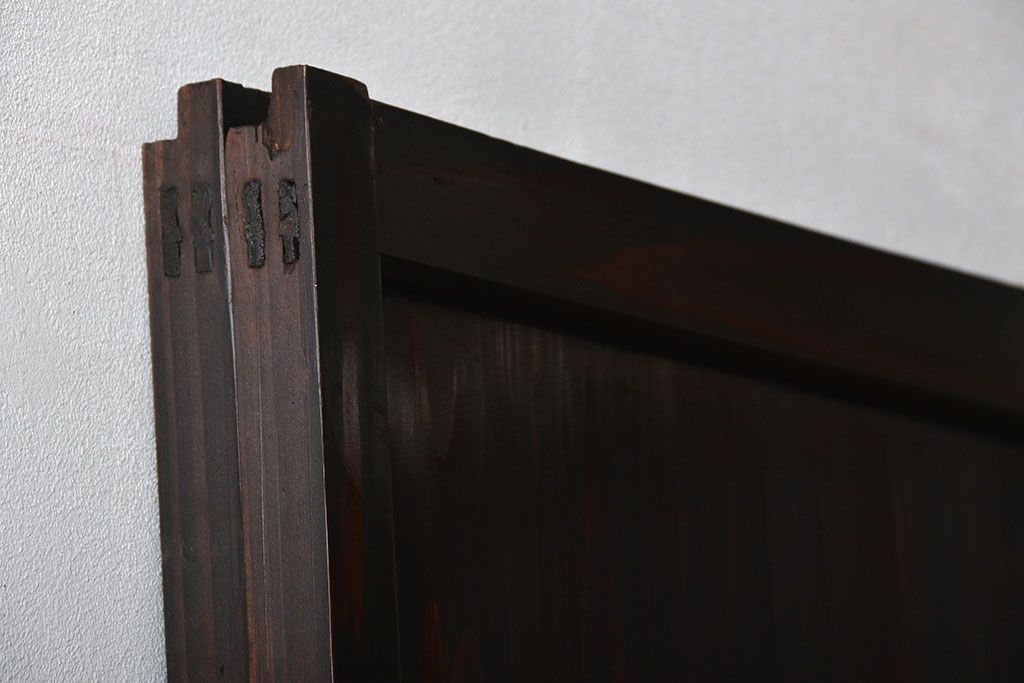 古民具・骨董　味のある障子帯戸2枚セット(建具、引き戸)