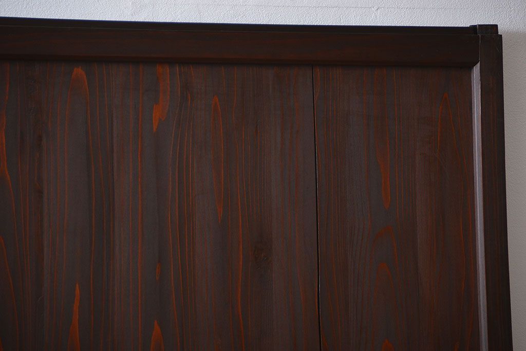 古民具・骨董　味のある障子帯戸2枚セット(建具、引き戸)