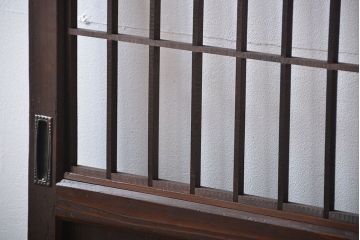 古民具・骨董　味のある障子帯戸2枚セット(建具、引き戸)