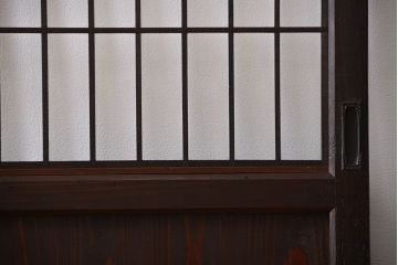 古民具・骨董　味のある障子帯戸2枚セット(建具、引き戸)