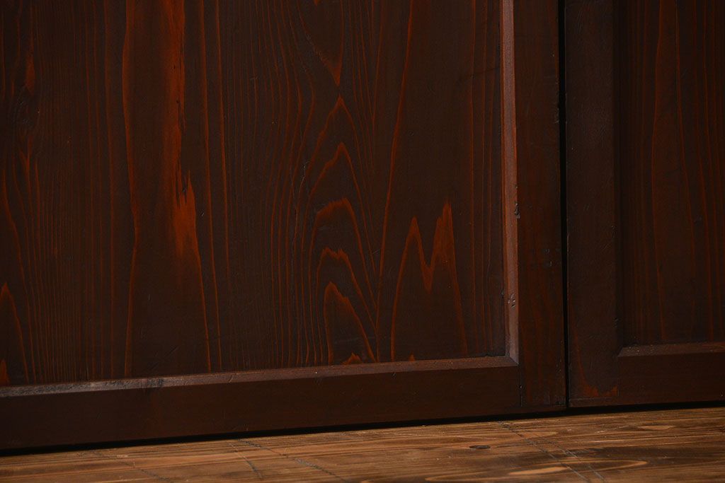 古民具・骨董　味のある障子帯戸2枚セット(建具、引き戸)