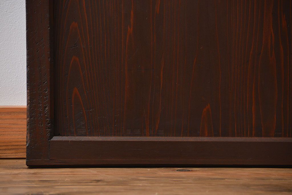 古民具・骨董　味のある障子帯戸2枚セット(建具、引き戸)