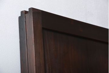 古民具・骨董　シックな格子帯戸2枚セット(和風建具、古民家)