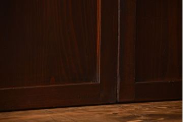 古民具・骨董　シックな格子帯戸2枚セット(和風建具、古民家)