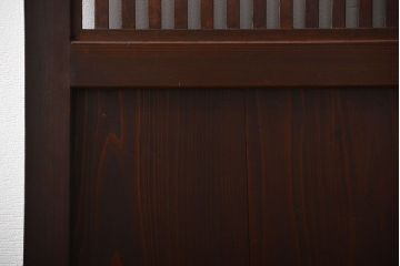 古民具・骨董　シックな格子帯戸2枚セット(和風建具、古民家)