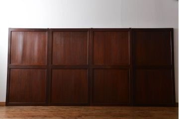 古民具・骨董　古い帯戸4枚セット(和風建具、板戸)