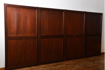 古民具・骨董　古い帯戸4枚セット(和風建具、板戸)