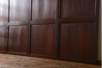 古民具・骨董　古い帯戸4枚セット(和風建具、板戸)