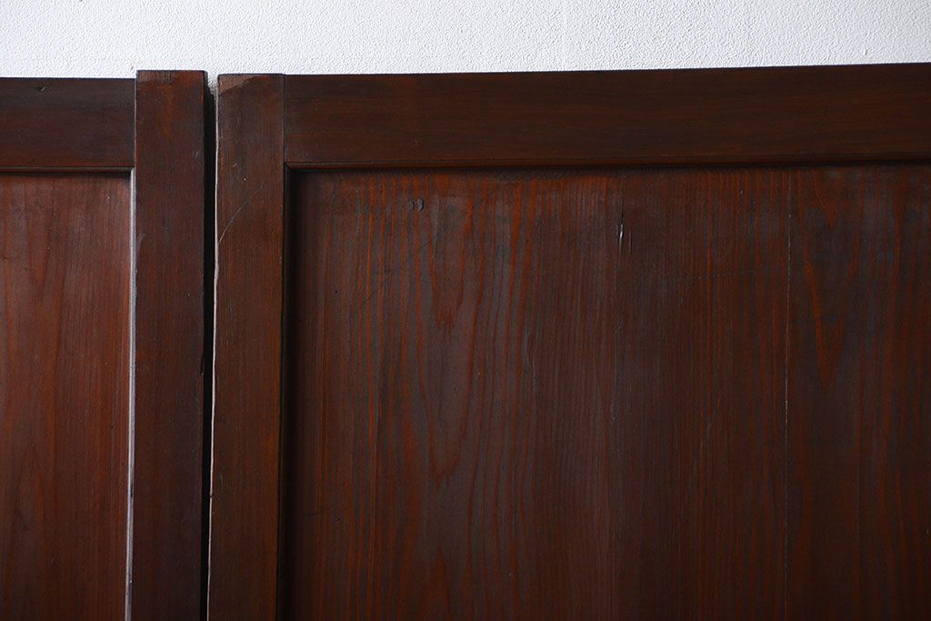 古民具・骨董　古い帯戸4枚セット(和風建具、板戸)